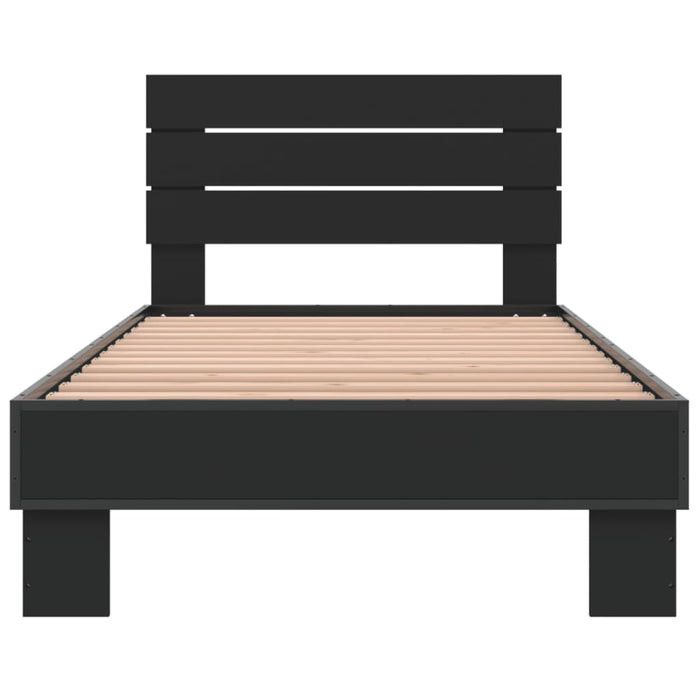 Bed Frame without Mattress Black 100x200 cm