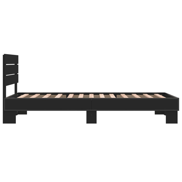 Bed Frame without Mattress Black 100x200 cm