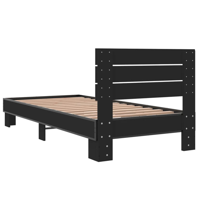 Bed Frame without Mattress Black 100x200 cm