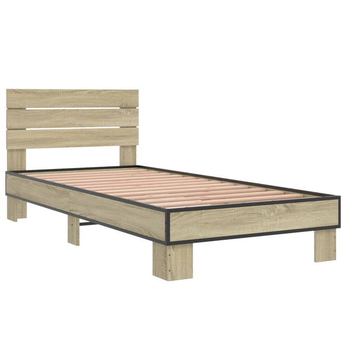 Bed Frame without Mattress Sonoma Oak 100x200 cm