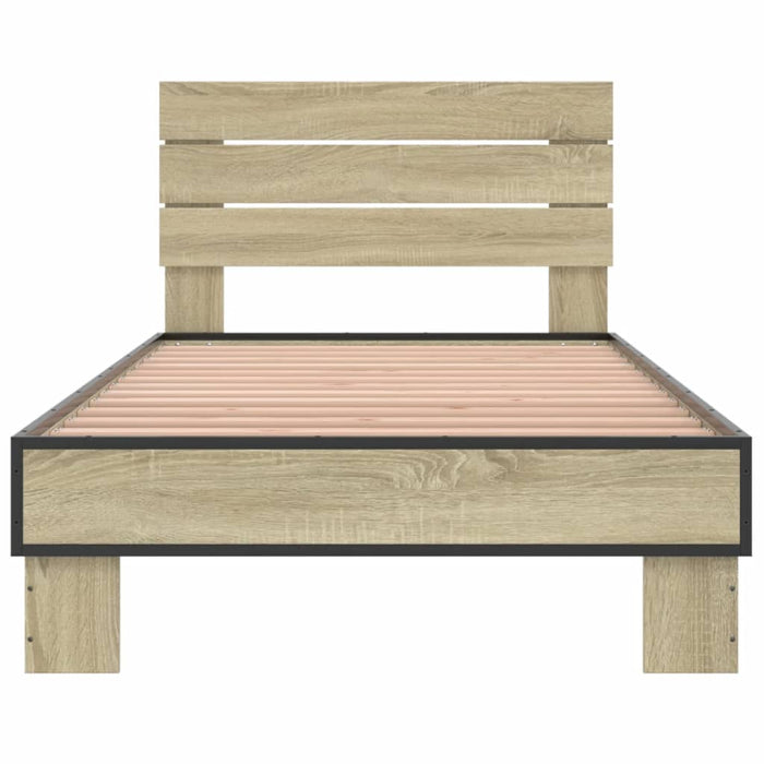 Bed Frame without Mattress Sonoma Oak 100x200 cm