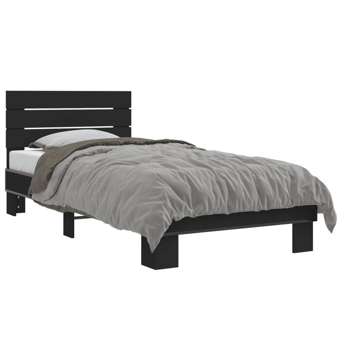 Bed Frame without Mattress Black 90x200 cm