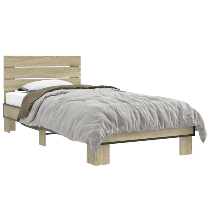 Bed Frame without Mattress Sonoma Oak 90x200 cm