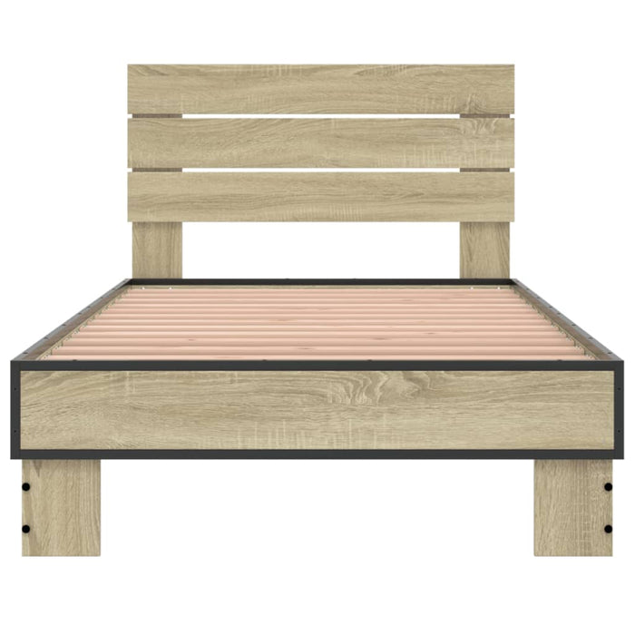 Bed Frame without Mattress Sonoma Oak 75x190 cm Small Single