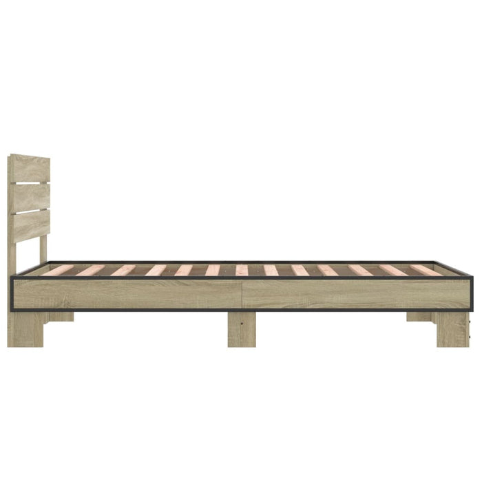 Bed Frame without Mattress Sonoma Oak 75x190 cm Small Single