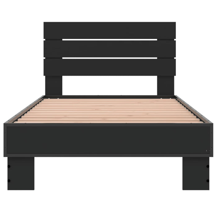 Bed Frame without Mattress Black 90x190 cm Single