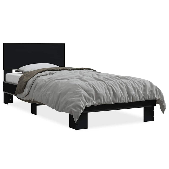 Bed Frame without Mattress Black 100x200 cm