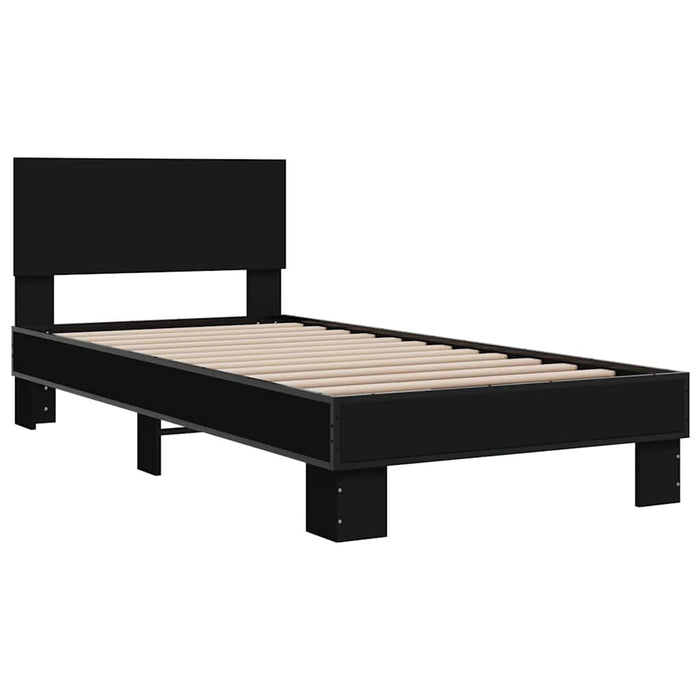 Bed Frame without Mattress Black 100x200 cm