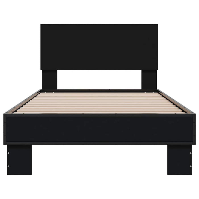 Bed Frame without Mattress Black 100x200 cm