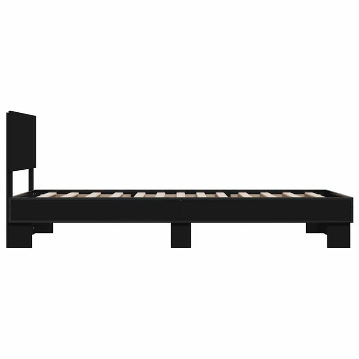 Bed Frame without Mattress Black 100x200 cm