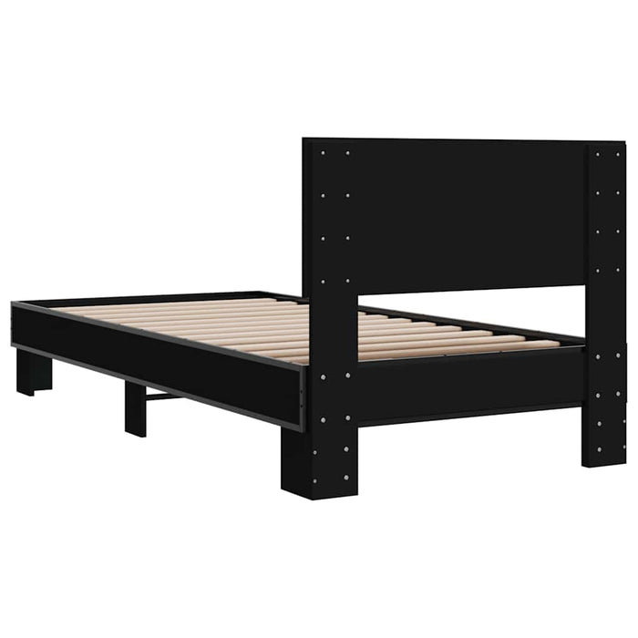 Bed Frame without Mattress Black 100x200 cm