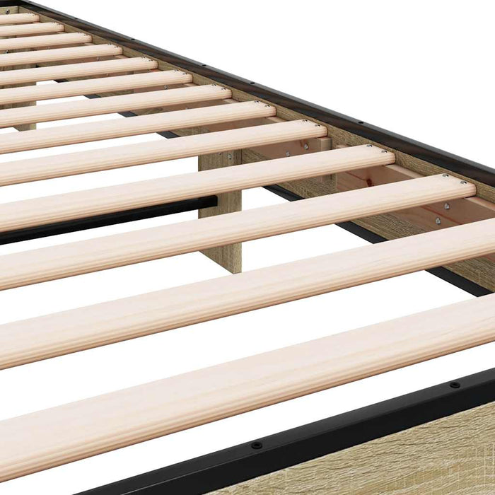 Bed Frame without Mattress Sonoma Oak 100x200 cm