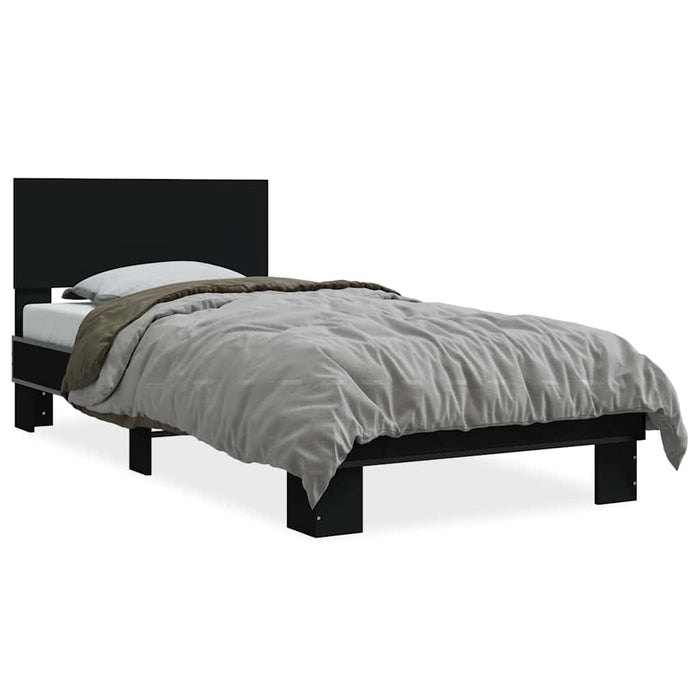 Bed Frame without Mattress Black 90x200 cm