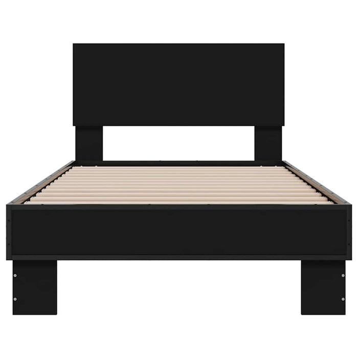 Bed Frame without Mattress Black 90x200 cm