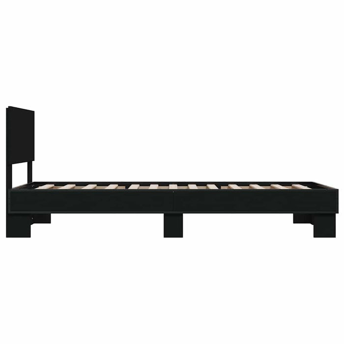 Bed Frame without Mattress Black 90x200 cm