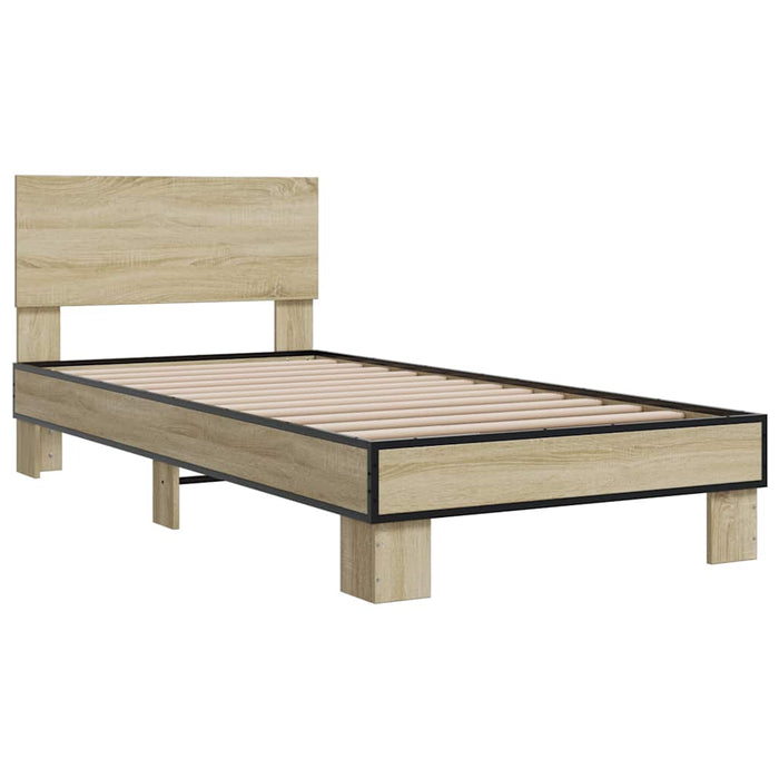 Bed Frame without Mattress Sonoma Oak 90x200 cm