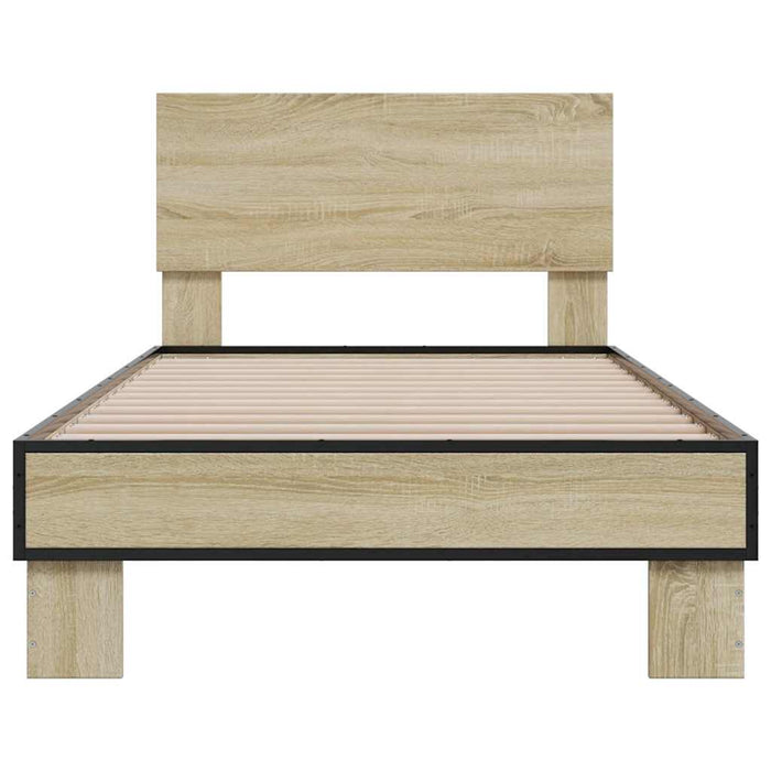 Bed Frame without Mattress Sonoma Oak 90x200 cm