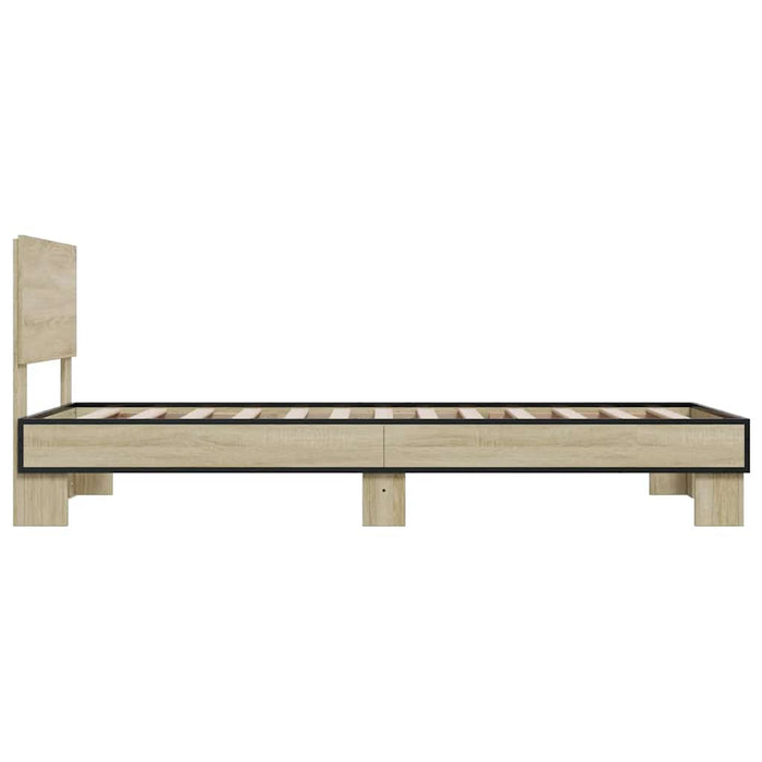 Bed Frame without Mattress Sonoma Oak 90x200 cm