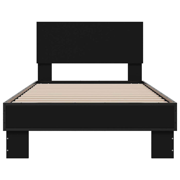 Bed Frame without Mattress Black 75x190 cm Small Single