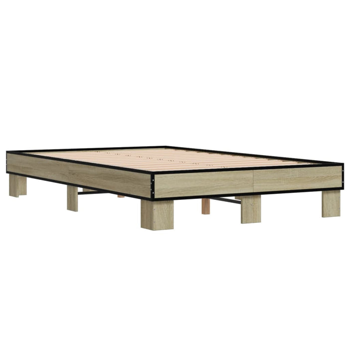 Bed Frame without Mattress Sonoma Oak 140x200 cm