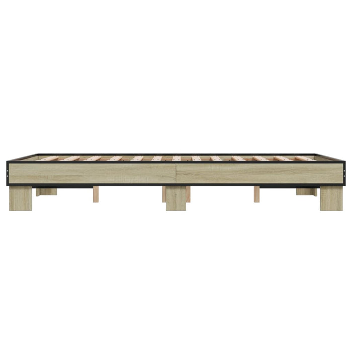 Bed Frame without Mattress Sonoma Oak 140x200 cm