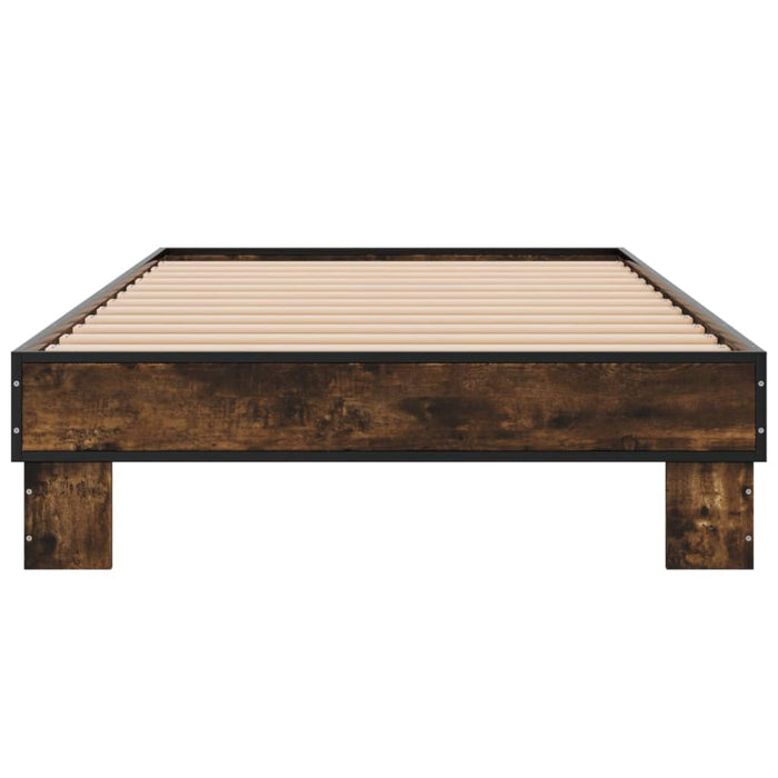 Bed Frame without Mattress Smoked Oak 100x200 cm