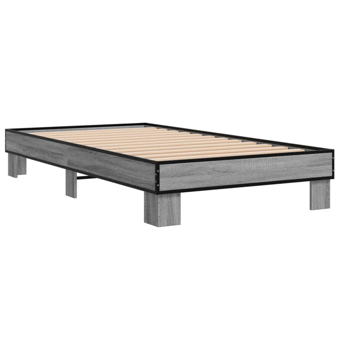 Bed Frame without Mattress Grey Sonoma 90x200 cm