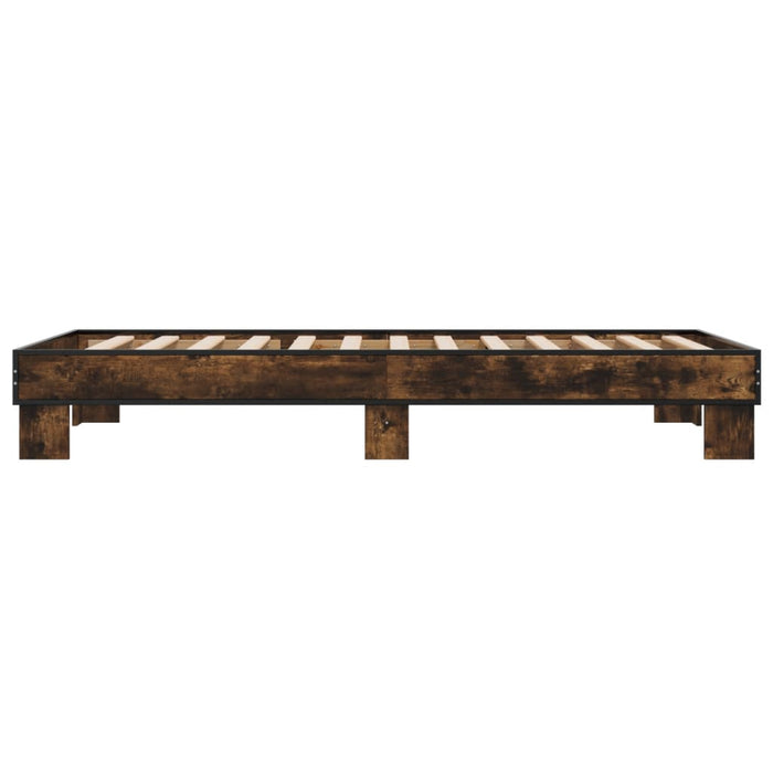 Bed Frame without Mattress Smoked Oak 90x190 cm Single