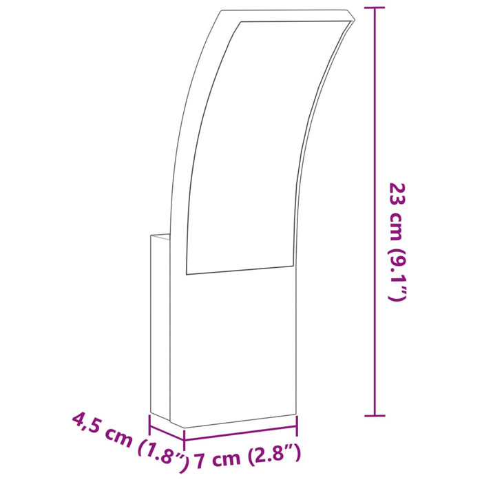 Outdoor LED Wall Light White Die-cast Aluminium