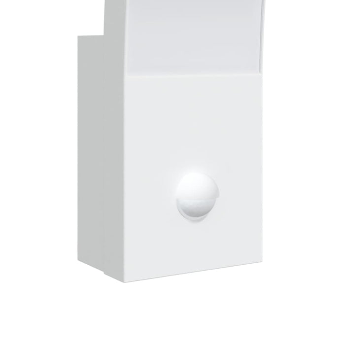 Outdoor LED Wall Light with Sensor White Die-cast Aluminium