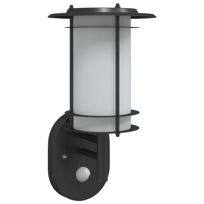 Outdoor Wall Light with Sensor Black Stainless Steel