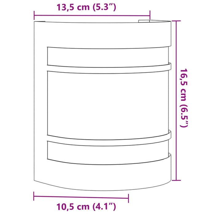 Aplique de exterior 2 buc Oțel inoxidabil argintiu