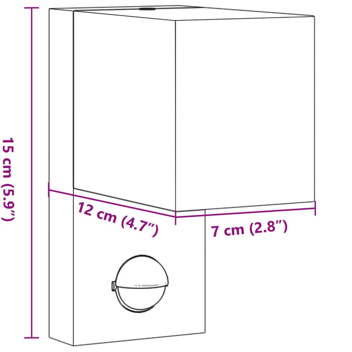 Lampă de exterior cu senzor din aluminiu turnat sub presiune