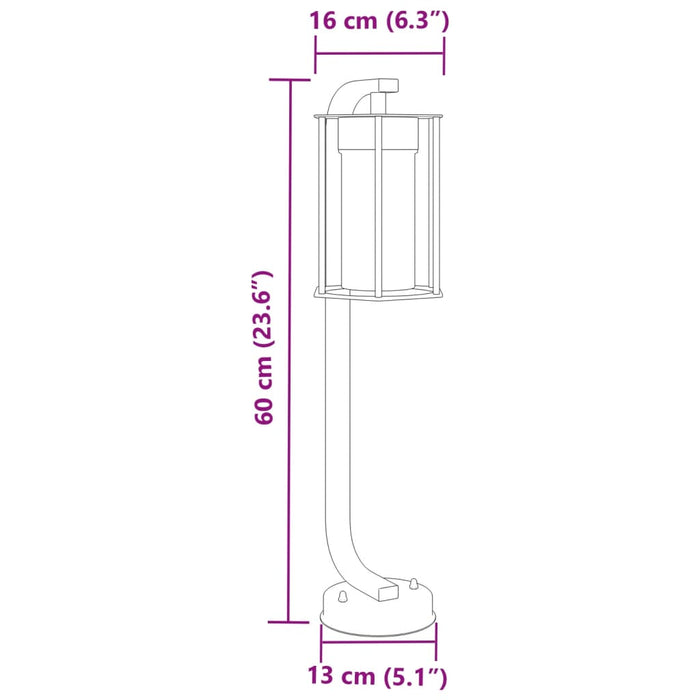 Lampa de exterior Negru 60 cm Otel inoxidabil