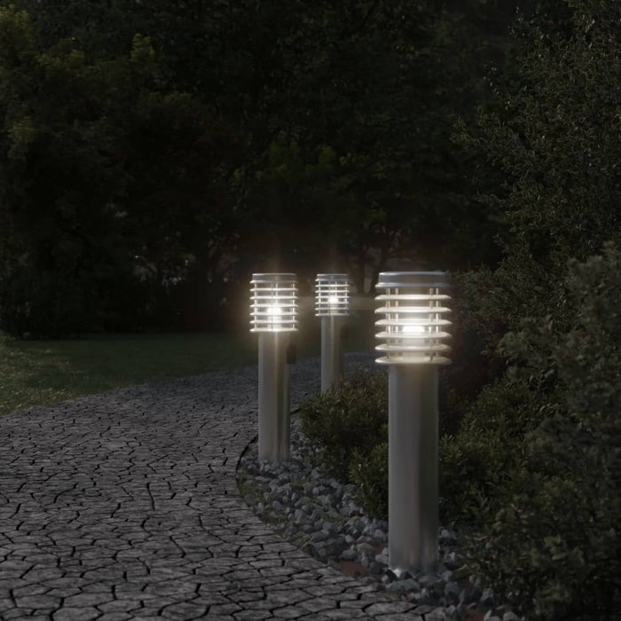 Lampa de exterior cu priză Argintiu 60 cm Oțel inoxidabil