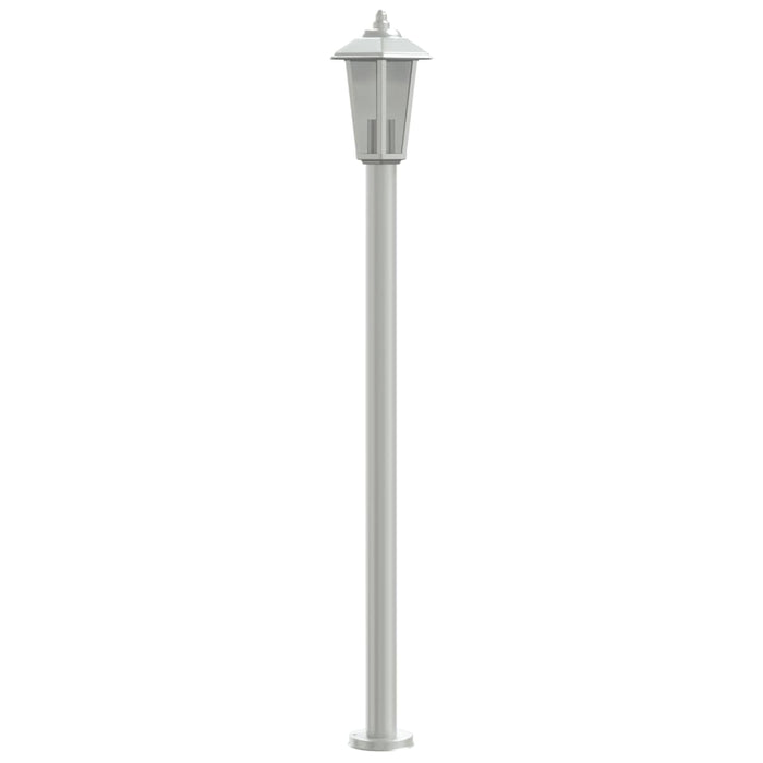 Outdoor Floor Lamps 3pcs Silver 120 cm Stainless Steel