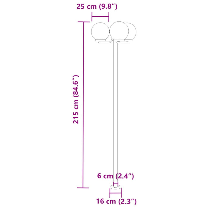 Lămpi de podea de exterior 2 buc Argintiu 215 cm Oțel inoxidabil