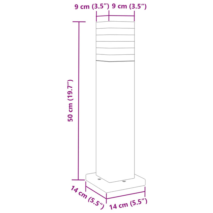 Lampa de exterior Negru 50 cm Aluminiu