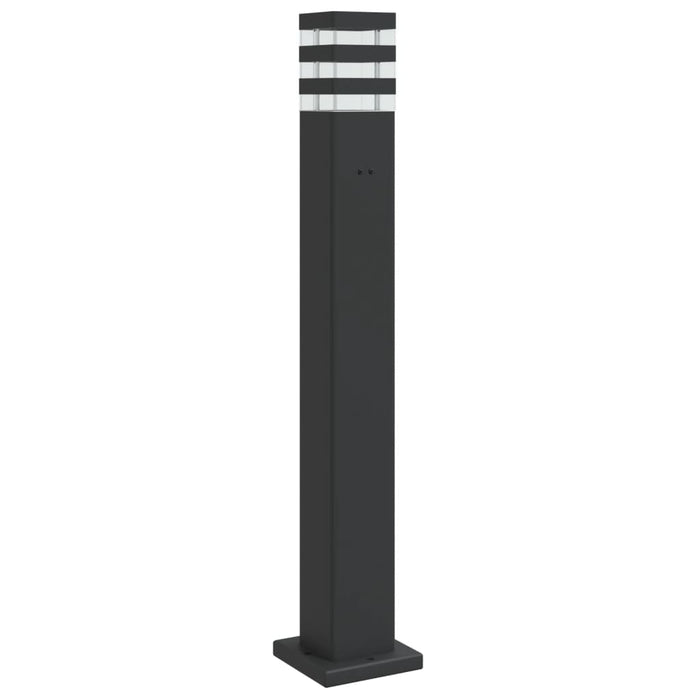 Lampa de exterior cu priza Negru 80 cm Aluminiu