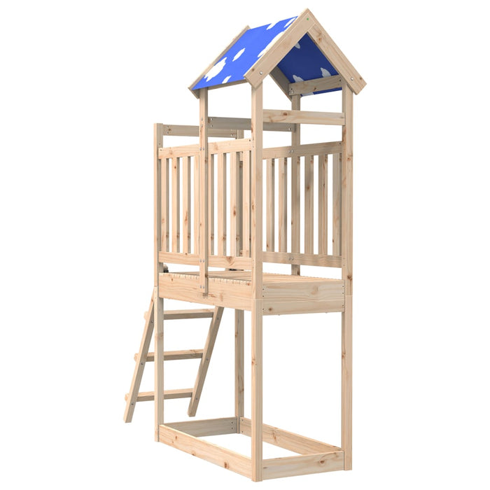 Play Tower with Ladder 110.5x52.5x215 cm Solid Wood Pine