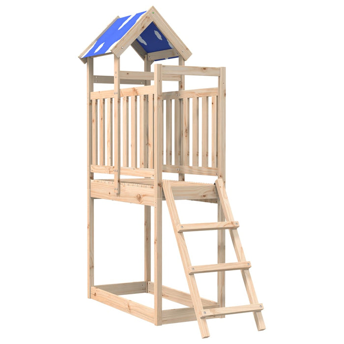 Play Tower with Ladder 110.5x52.5x215 cm Solid Wood Pine