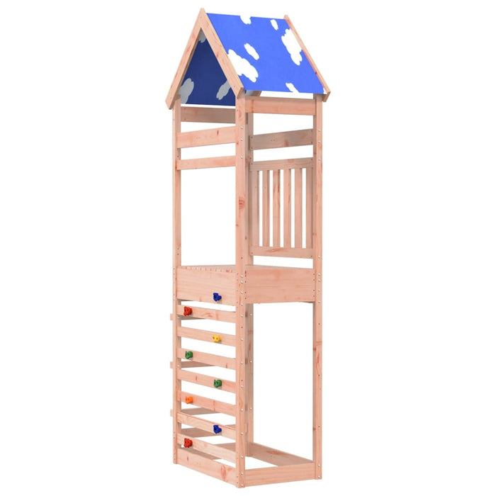 Play Tower with Rockwall 85x52.5x265 cm Solid Wood Douglas Fir