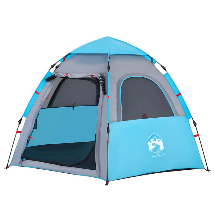 Camping Tent Cabin 4-Person Blue Quick Release