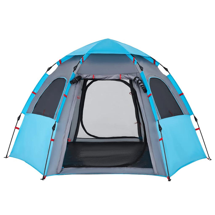 Camping Tent Cabin 4-Person Blue Quick Release