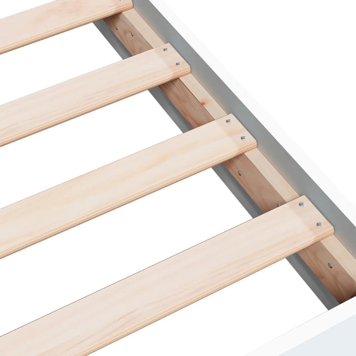 Bed Frame without Mattress White 150x200 cm King Size Engineered Wood