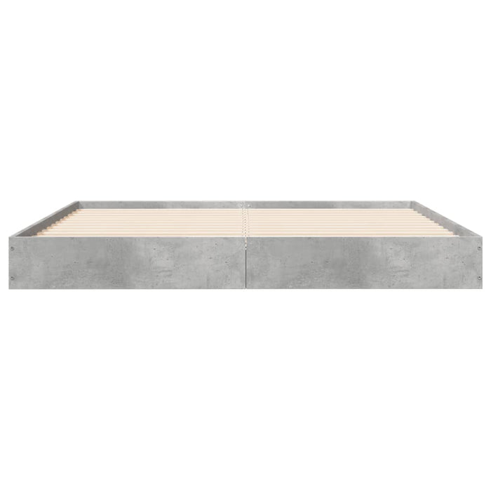 Bed Frame without Mattress Concrete Grey 150x200 cm King Size