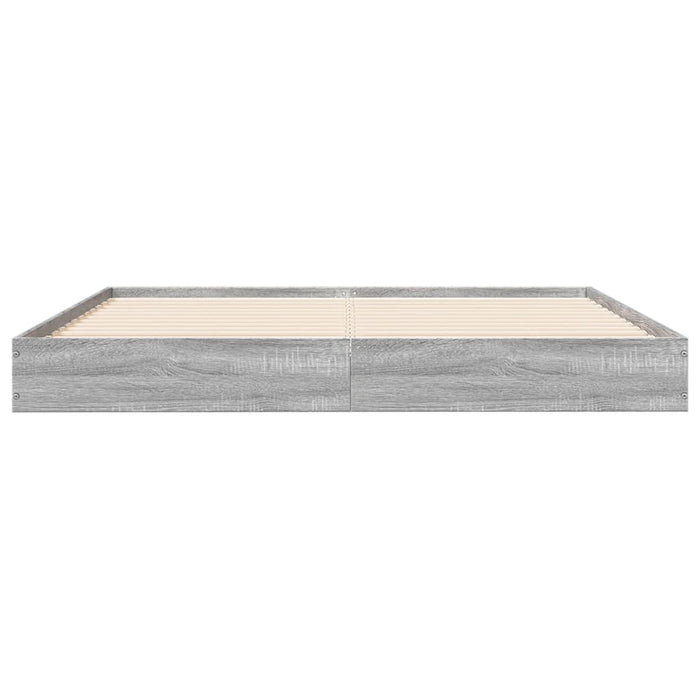 Каркас кровати без матраса Grey Sonoma 150x200 см King Size Engineered Wood