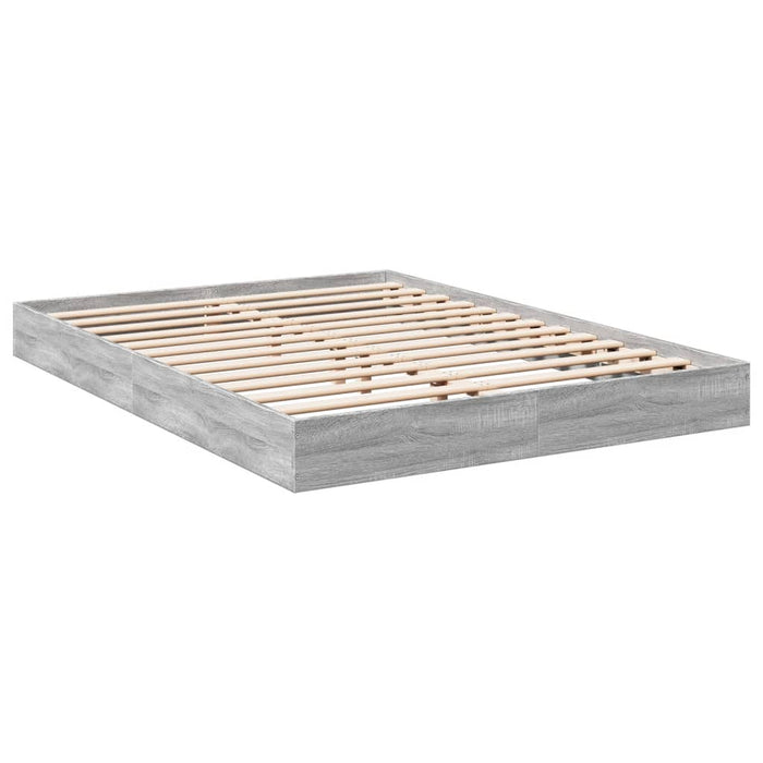 Bed Frame without Mattress Grey Sonoma 140x200 cm Engineered Wood