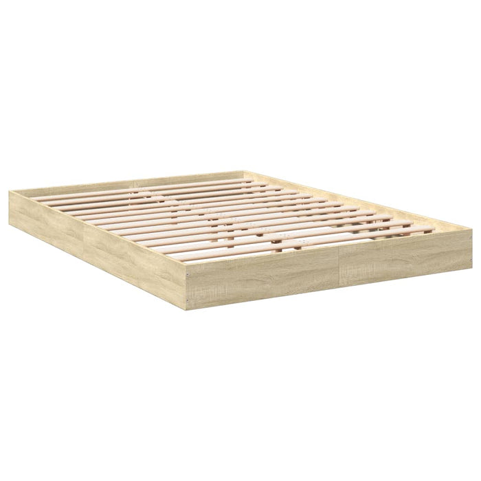 Bed Frame without Mattress Sonoma Oak 120x200 cm Engineered Wood