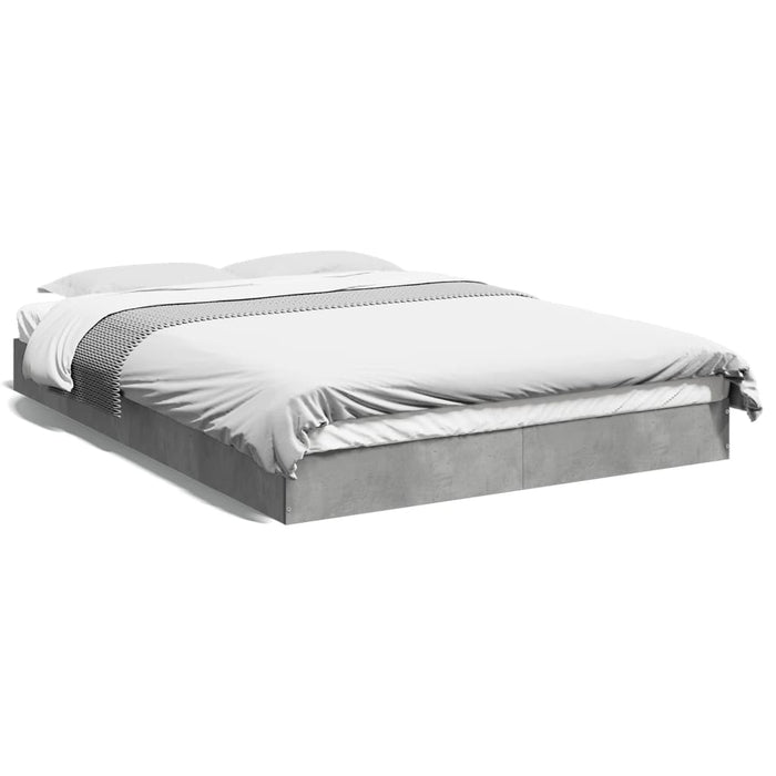 Bed Frame without Mattress Concrete Grey 120x200 cm